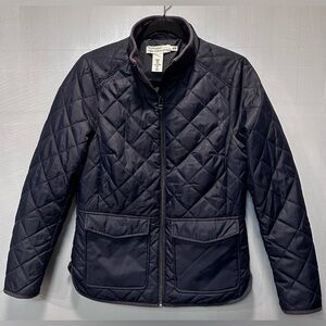 H&M Women’s Navy Quilted Chore Barn Coat Style Preppy Jacket Size 6